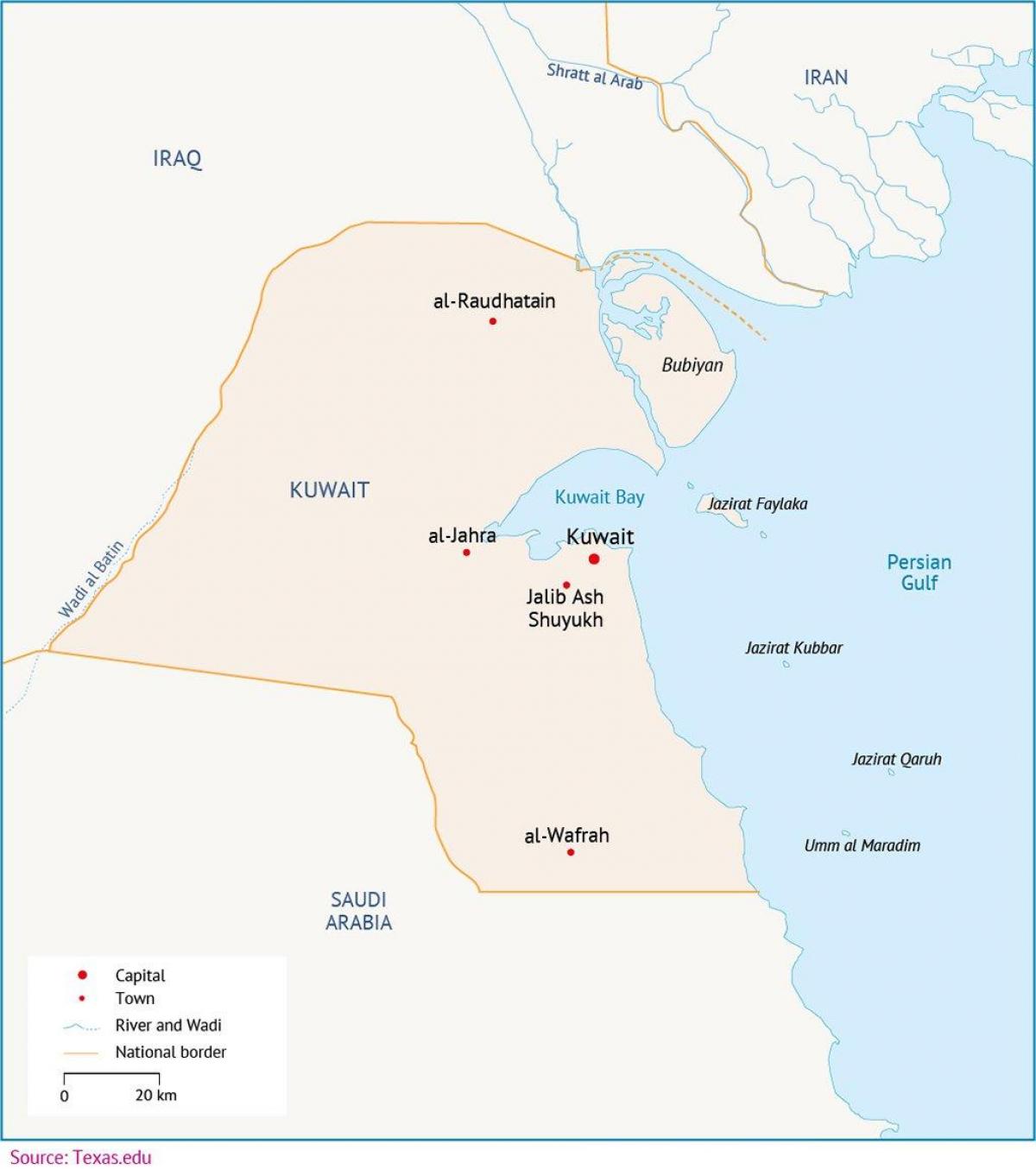peta dari al zour kuwait
