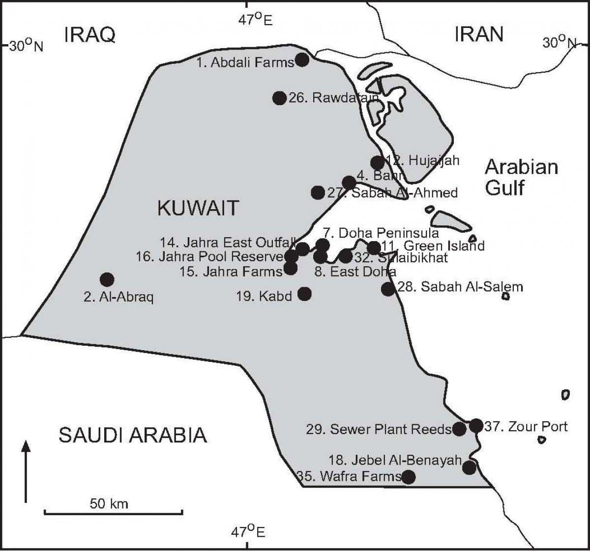 peta dari kabd kuwait