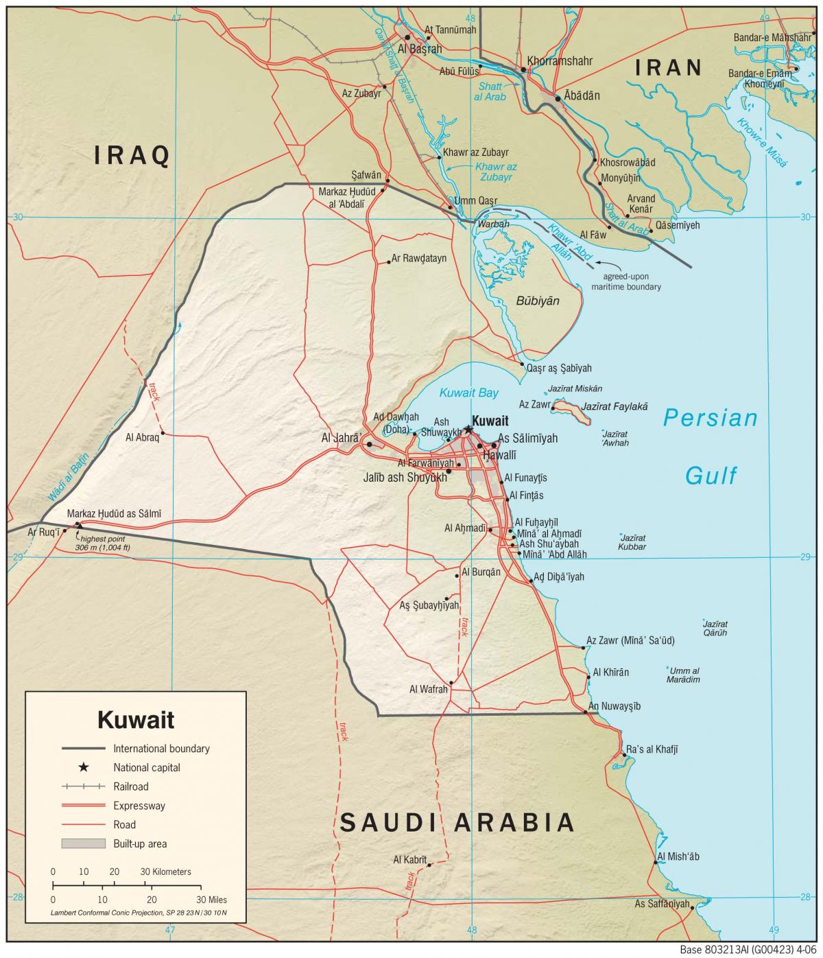 kuwait peta lokasi