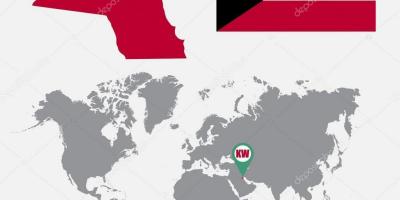 Kuwait peta dalam peta dunia