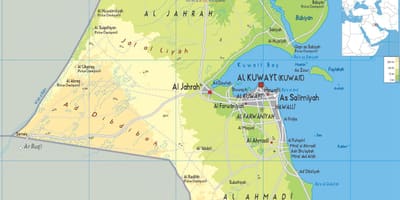 Peta kota kuwait 